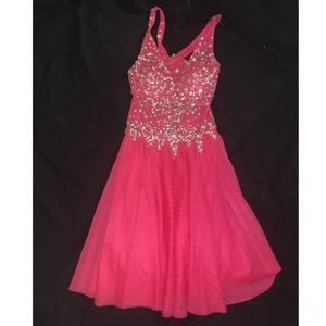 pink sequin Blondie Nites by Stacy Skylar dress